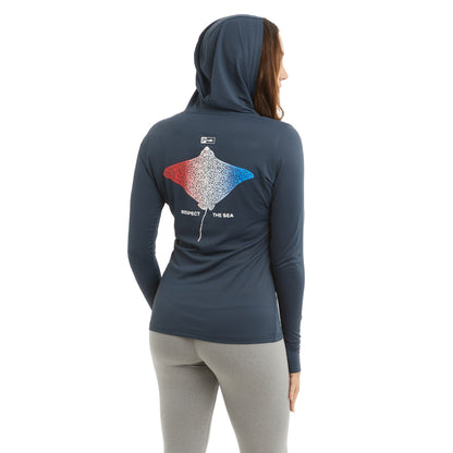 Pelagic Classic / Ws Hooded Fishing Shirt - Ws Aquatek Eagle Fade