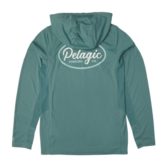 Pelagic New / Youth Hooded Fishing Shirt - Youth Vaportek Circled