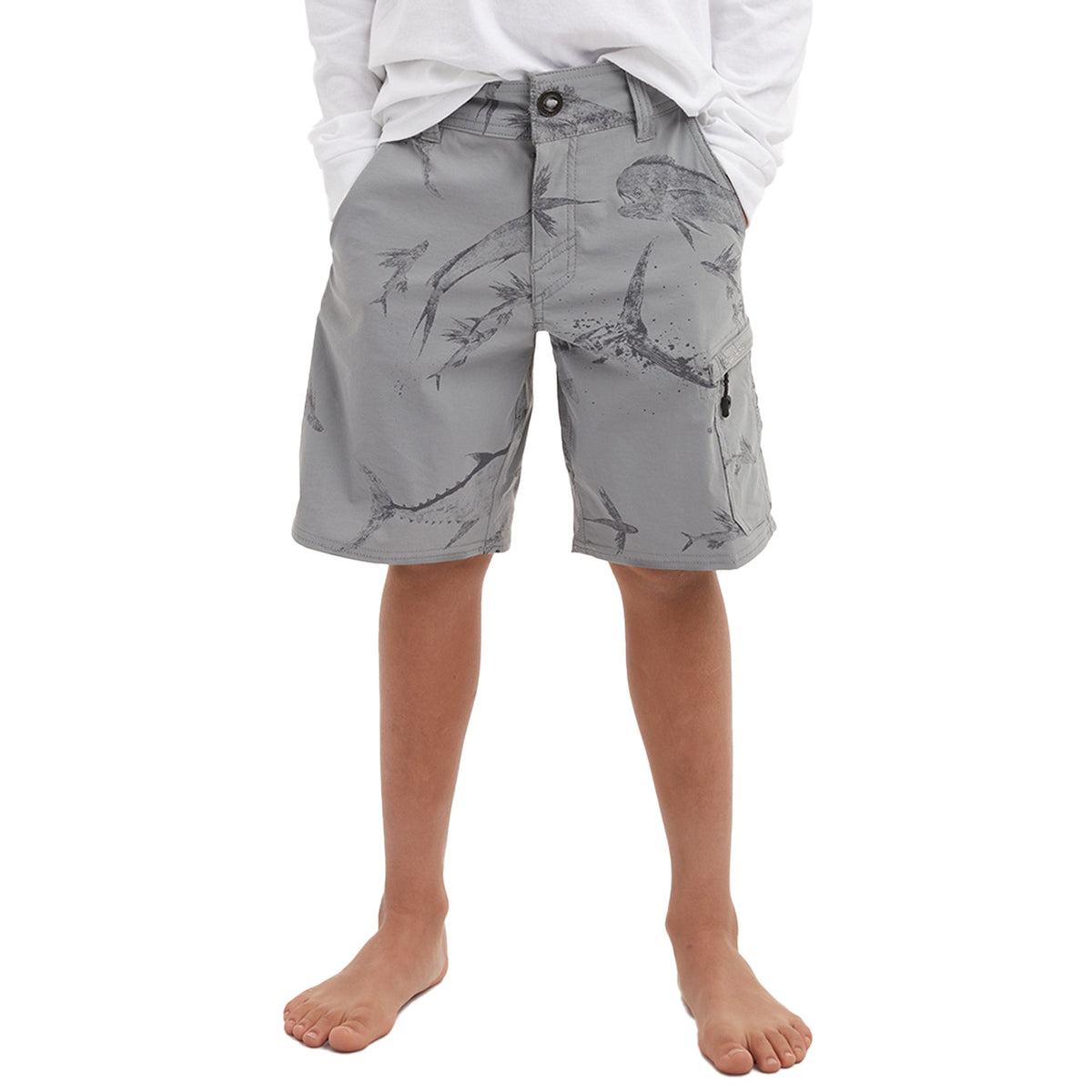 Pelagic Hot Sale / Youth Hybrid Shorts - Youth Traverse Gyotaku
