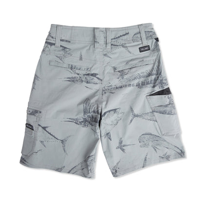 Pelagic Hot Sale / Youth Hybrid Shorts - Youth Traverse Gyotaku