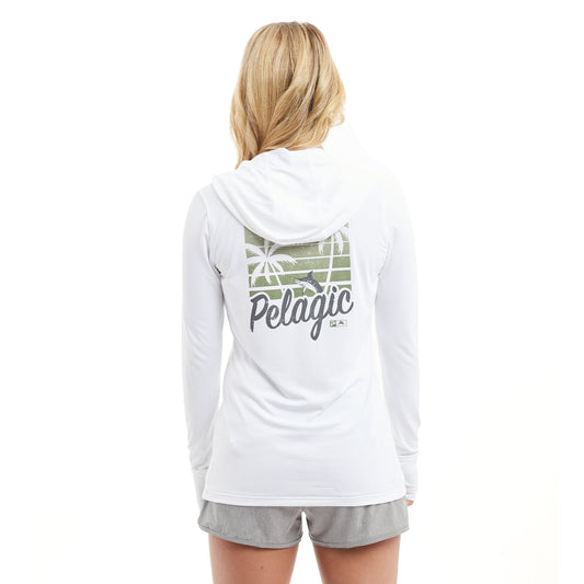 Pelagic Hot Sale / Ws Hooded Fishing Shirt - Ws Aquatek Island Time